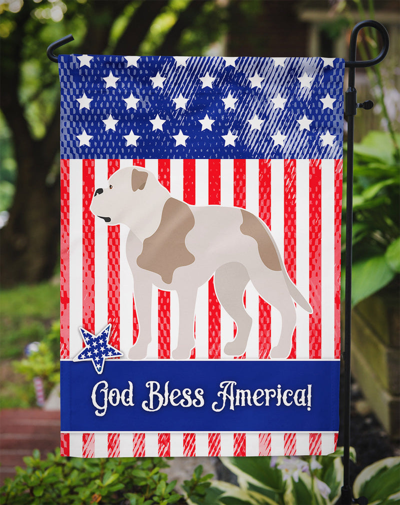 American Bulldog American Garden Flag - Outdoor Decorative Yard Flag BB8429GF