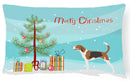 American Foxhound Christmas Canvas Fabric Decorative Pillow BB8433PW1216
