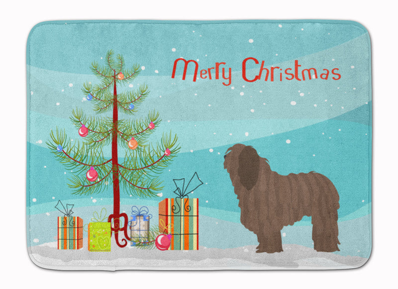 Bergamasco Shepherd Christmas Machine Washable Memory Foam Mat BB8453RUG