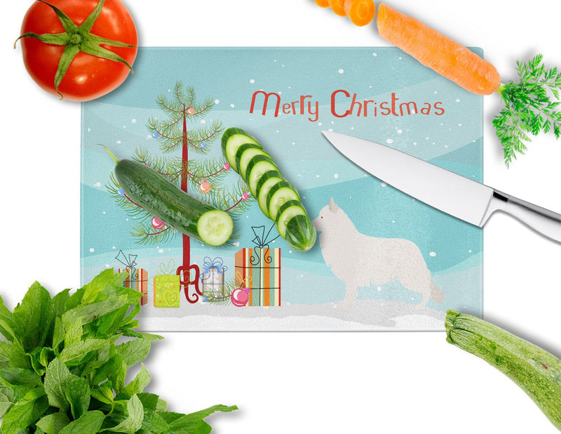 Berger Blanc Suisse Christmas Glass Cutting Board Large BB8454LCB