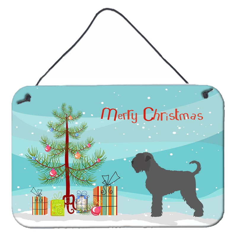 Black Russian Terrier Christmas Wall or Door Hanging Prints BB8455DS812