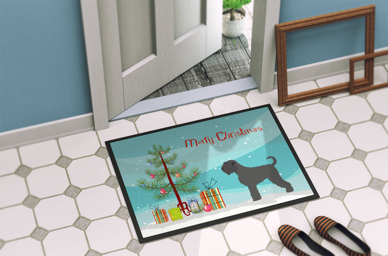 Black Russian Terrier Christmas Doormat - 24x36 Decorative Floor Mat – Indoor/Outdoor Rug with Artistic Flair BB8455JMAT
