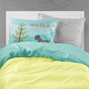 Black Russian Terrier Christmas Fabric Standard Pillowcase – Artistic Decorative Front, White Back BB8455PILLOWCASE