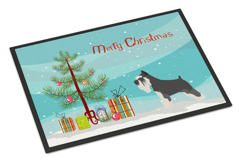 Miniature Schnauzer Christmas Indoor or Outdoor Mat 24x36 BB8460JMAT