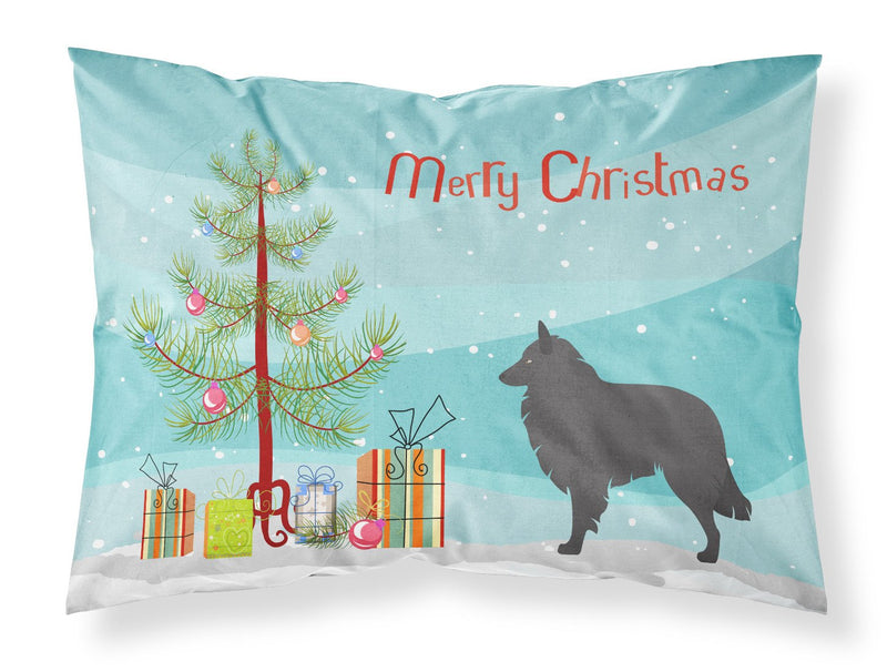 Groenendael Belgian Shepherd Christmas Fabric Standard Pillowcase BB8463PILLOWCASE