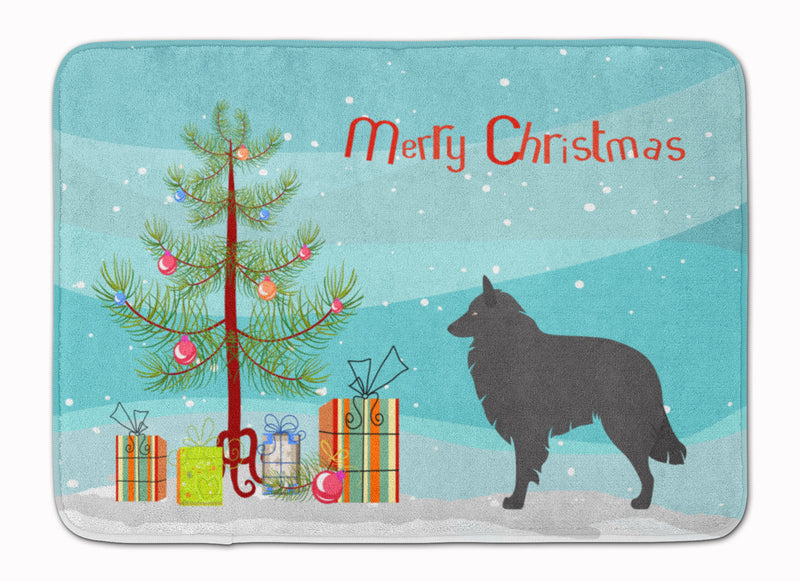 Groenendael Belgian Shepherd Christmas Machine Washable Memory Foam Mat BB8463RUG