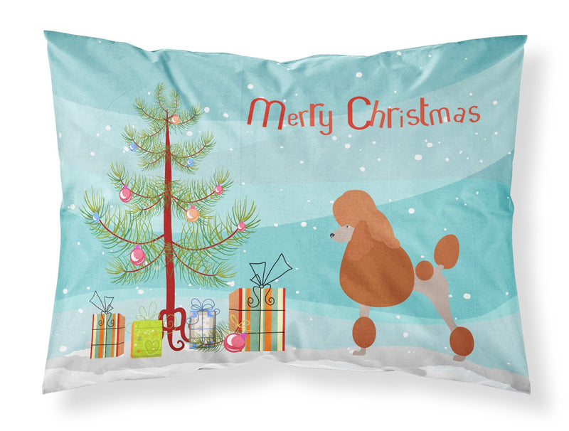 Royal Poodle Christmas Fabric Standard Pillowcase BB8473PILLOWCASE