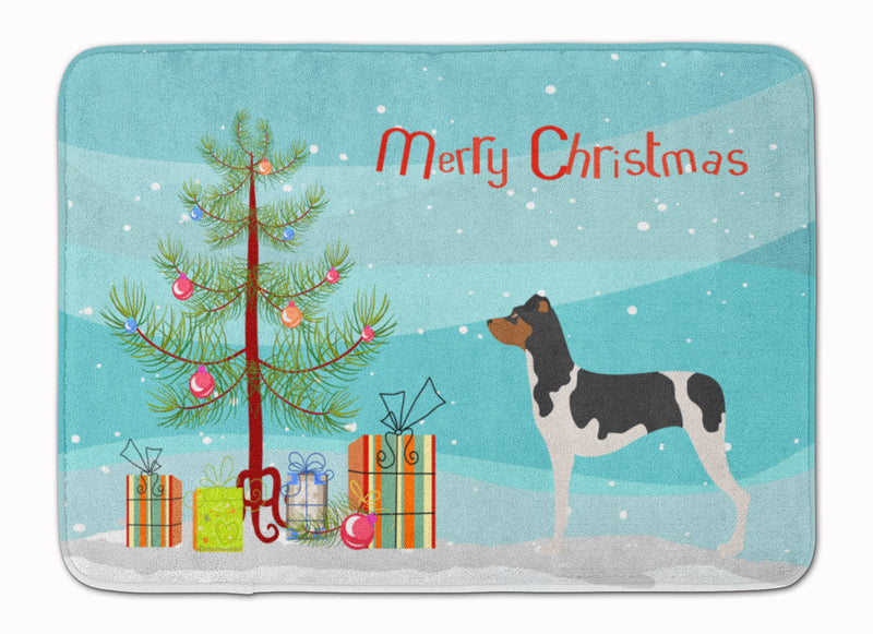 Brazilian Terrier Christmas Machine Washable Memory Foam Mat BB8477RUG