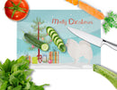 German Spitz Christmas Cutting Board Tempered Glass Kitchen Cutting Surface, Heat Resistant Chopping, Non-Slip Feet, Food Prep & Serving