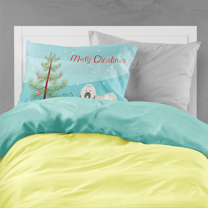 Lhasa Apso Christmas Fabric Standard Pillowcase BB8481PILLOWCASE