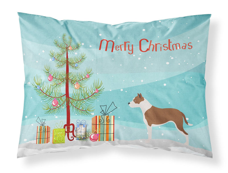 Pit Bull Terrier Christmas Fabric Standard Pillowcase BB8487PILLOWCASE