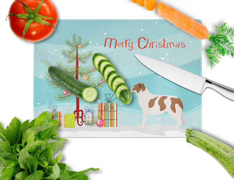 Aidi Atlas Mountain Dog Christmas Glass Cutting Board Large BB8496LCB