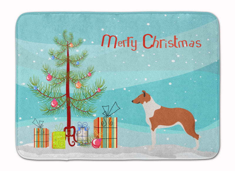 Smooth Collie Christmas Machine Washable Memory Foam Mat BB8504RUG