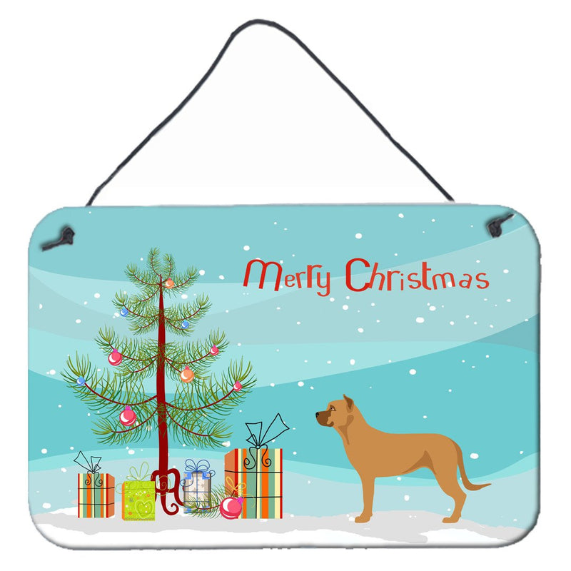 Alano Espanol Spanish Bulldog Christmas Wall or Door Hanging Prints BB8506DS812