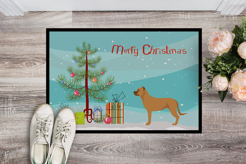 Alano Espanol Spanish Bulldog Christmas Doormat - 24x36 Decorative Floor Mat – Indoor/Outdoor Rug with Artistic Flair BB8506JMAT