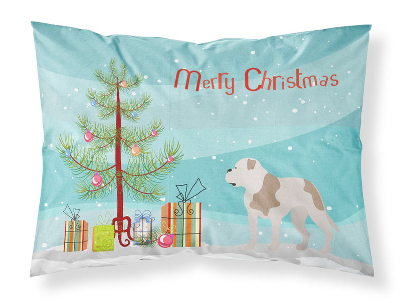 American Bulldog Christmas Fabric Standard Pillowcase BB8510PILLOWCASE