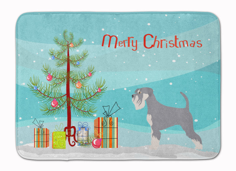 Schnauzer Christmas Machine Washable Memory Foam Mat BB8512RUG