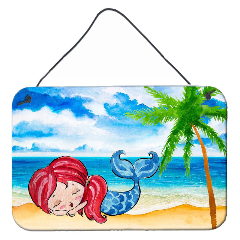 Mermaid on the Beach Wall or Door Hanging Prints BB8513DS812