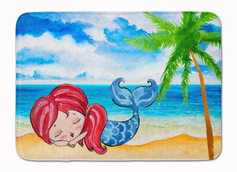 Mermaid on the Beach Machine Washable Memory Foam Mat BB8513RUG