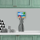 Mermaid on the Beach Leash or Key Holder Wall Hooks, Coat Rack Wall Mount, for Hanging Keys, Towels, Aprons, Leashes