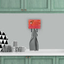 Mermaid Welcome Red Leash or Key Holder Wall Hooks, Coat Rack Wall Mount, for Hanging Keys, Towels, Aprons, Leashes