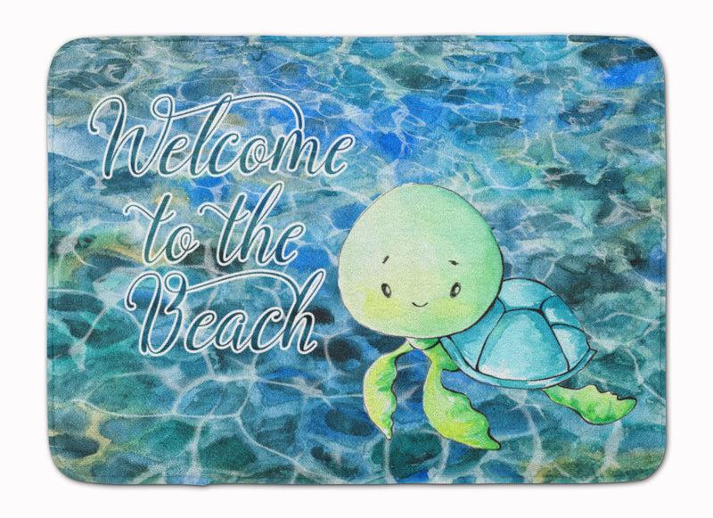 Sea Turtle Welcome Machine Washable Memory Foam Mat BB8520RUG