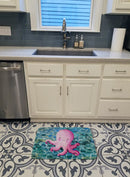 Octopus Memory Foam Kitchen Mat Machine Washable Anti-Fatigue Cushion Comfort Bath or Kitchen Rug