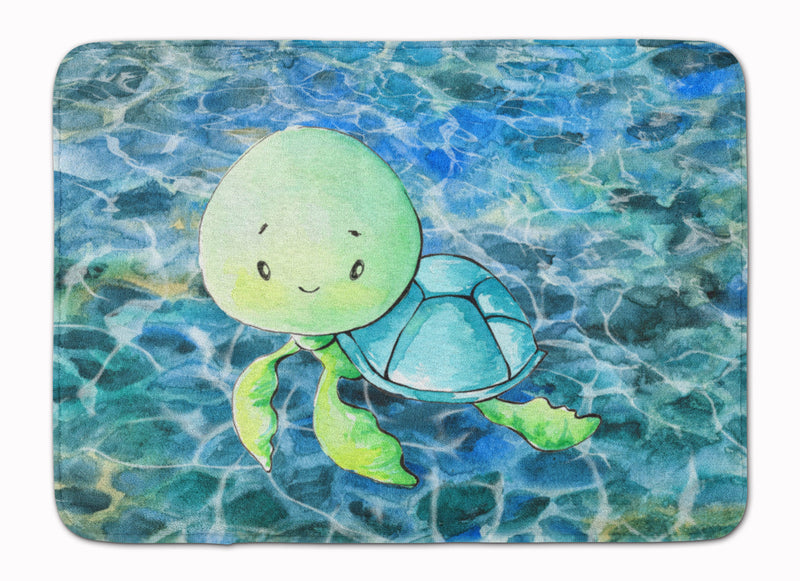 Sea Turtle Machine Washable Memory Foam Mat BB8525RUG