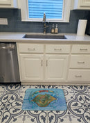 Blue Crab Machine Washable Memory Foam Mat BB8527RUG