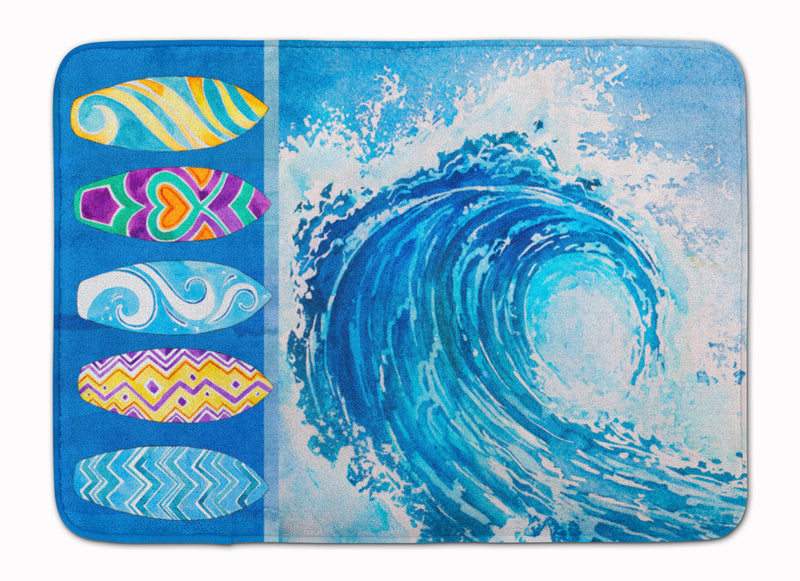 Surf Boards and Wave Machine Washable Memory Foam Mat BB8528RUG