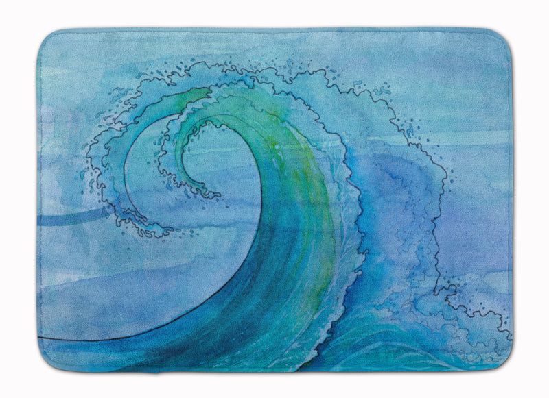 Abstract Wave Machine Washable Memory Foam Mat BB8531RUG