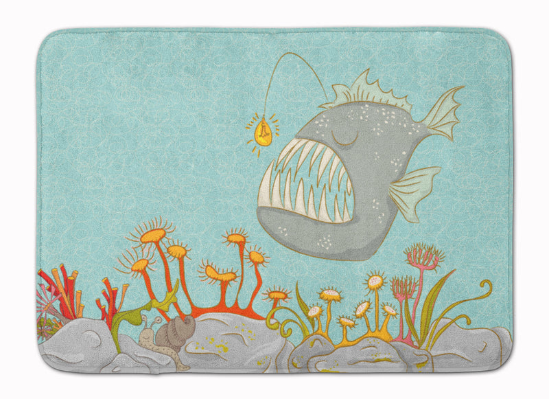 Frog Fish Scene Machine Washable Memory Foam Mat BB8536RUG