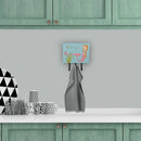 Mermaid with Cat Welcome Leash or Key Holder Wall Hooks, Coat Rack Wall Mount, for Hanging Keys, Towels, Aprons, Leashes