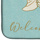 Blue Fish Welcome Dish Drying Mat – Absorbent, Artistic Kitchen Essentials BB8549DDM