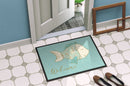Blue Fish Welcome Doormat - 24x36 Decorative Floor Mat – Indoor/Outdoor Rug with Artistic Flair BB8549JMAT
