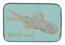 Fish Welcome Dish Drying Mat Absorbent Dish Drying Mat Pad for Kitchen Counter Dish Drainer Mat for Countertop, 14 x 21", Multicolor