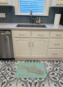 Fish Welcome Memory Foam Kitchen Mat Machine Washable Anti-Fatigue Cushion Comfort Bath or Kitchen Rug