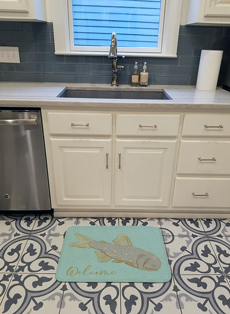 Fish Welcome Machine Washable Memory Foam Mat BB8550RUG