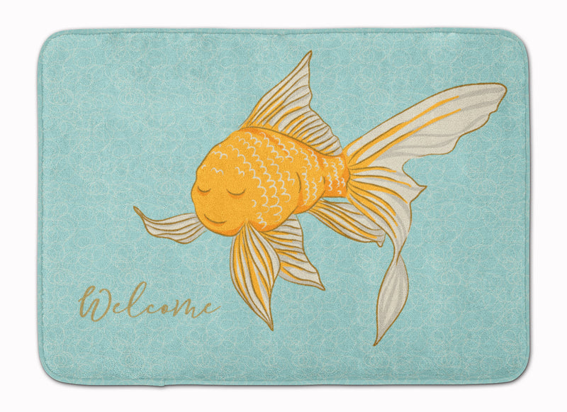 Gold Fish Welcome Machine Washable Memory Foam Mat BB8551RUG