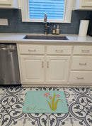 Flowers Welcome Memory Foam Kitchen Mat Machine Washable Anti-Fatigue Cushion Comfort Bath or Kitchen Rug