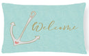 Anchor Welcome Canvas Fabric Decorative Pillow BB8558PW1216