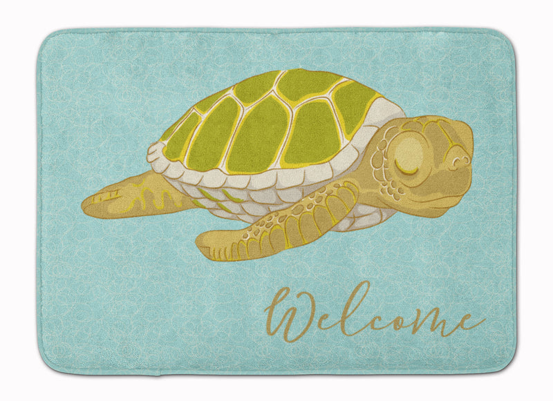 Sea Turtle Welcome Machine Washable Memory Foam Mat BB8562RUG