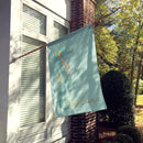 Seahorse House Flag 28x40 Porch Sleeve Pole Decorative Outside Yard Banner Artwork Wall Hanging, Polyester