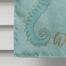 Seahorse House Flag 28x40 Porch Sleeve Pole Decorative Outside Yard Banner Artwork Wall Hanging, Polyester