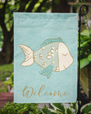 Blue Fish Welcome Garden Flag - Outdoor Decorative Yard Flag BB8578GF