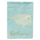 Whale House Flag 28x40 Porch Sleeve Pole Decorative Outside Yard Banner Artwork Wall Hanging, Polyester