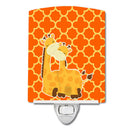 Giraffes Ceramic Night Light Compact, UL-Certified, Ideal for Bedroom, Bathroom, Nursery, Hallway, Kitchen, 6x4x3, Multicolor
