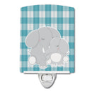 Elephants Ceramic Night Light Compact, UL-Certified, Ideal for Bedroom, Bathroom, Nursery, Hallway, Kitchen, 6x4x3, Multicolor