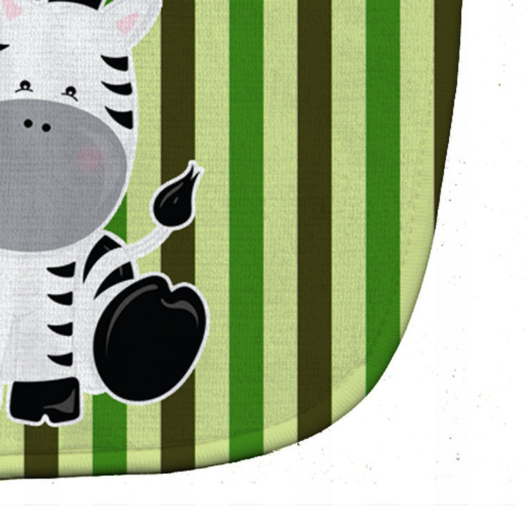 Zebra on Stripes Baby Bib BB8607BIB