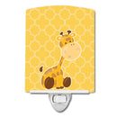 Giraffe Ceramic Night Light Compact, UL-Certified, Ideal for Bedroom, Bathroom, Nursery, Hallway, Kitchen, 6x4x3, Multicolor